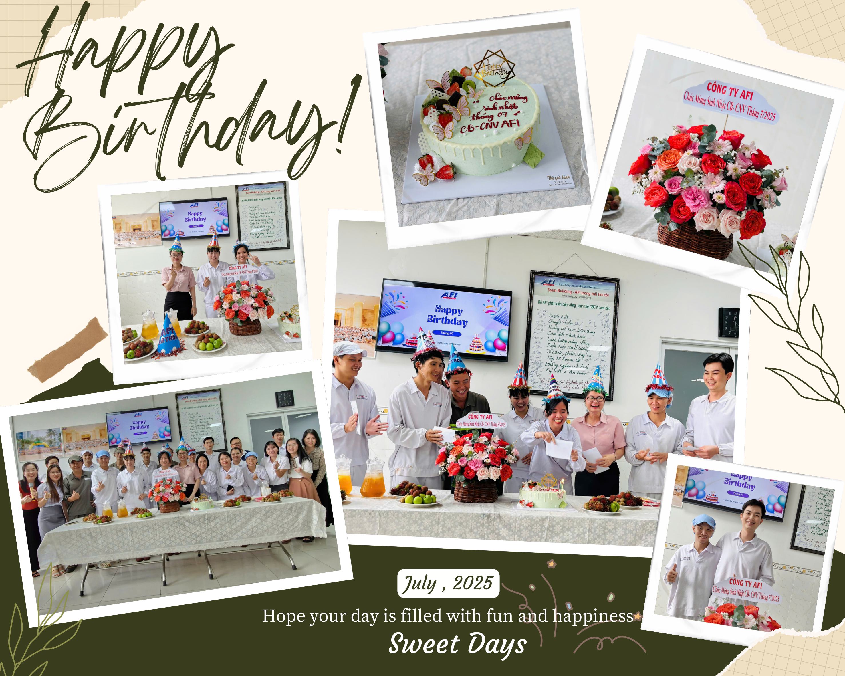 Chúc Mừng Sinh Nhật Nhân Viên AFI Tháng 7
